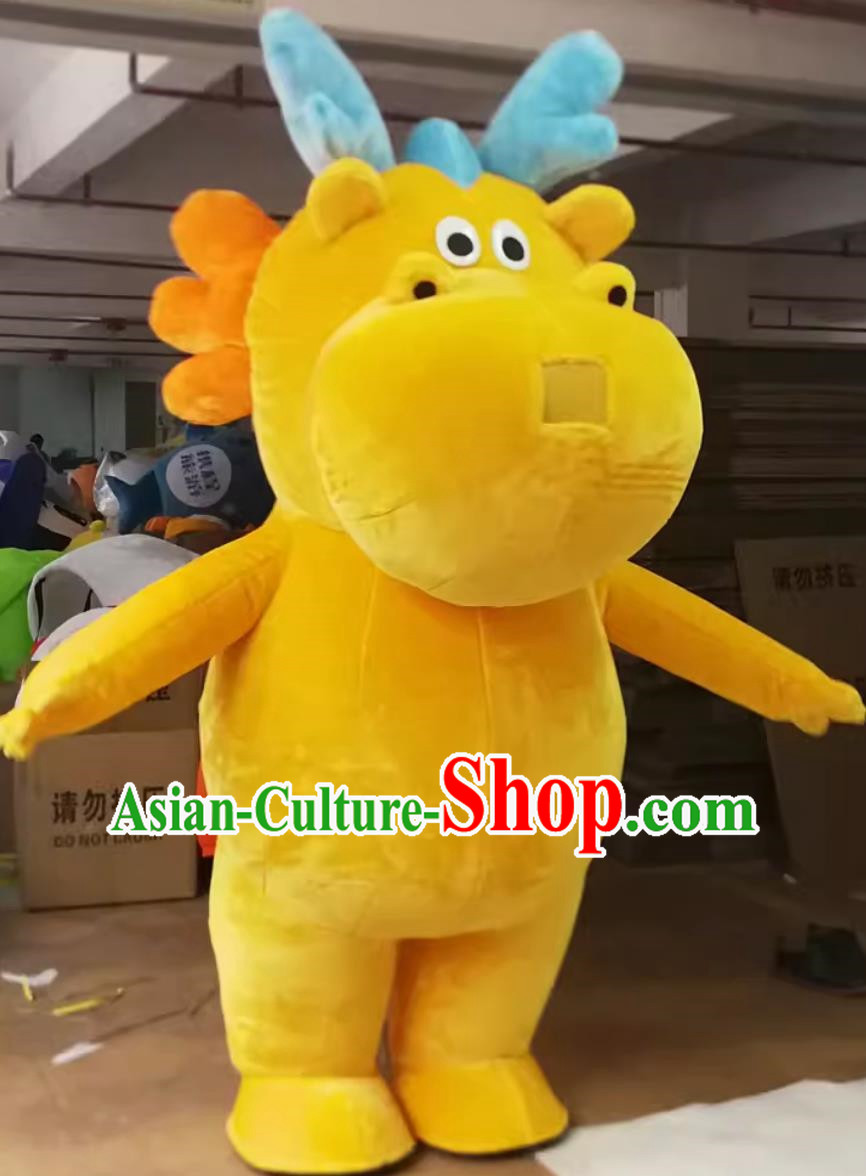 Inflatable Fire Dragon Melon Melon Dragon Beckoning Cartoon Doll Inflatable Model Activity Door Welcome Doll Custom Walking Cloth Doll