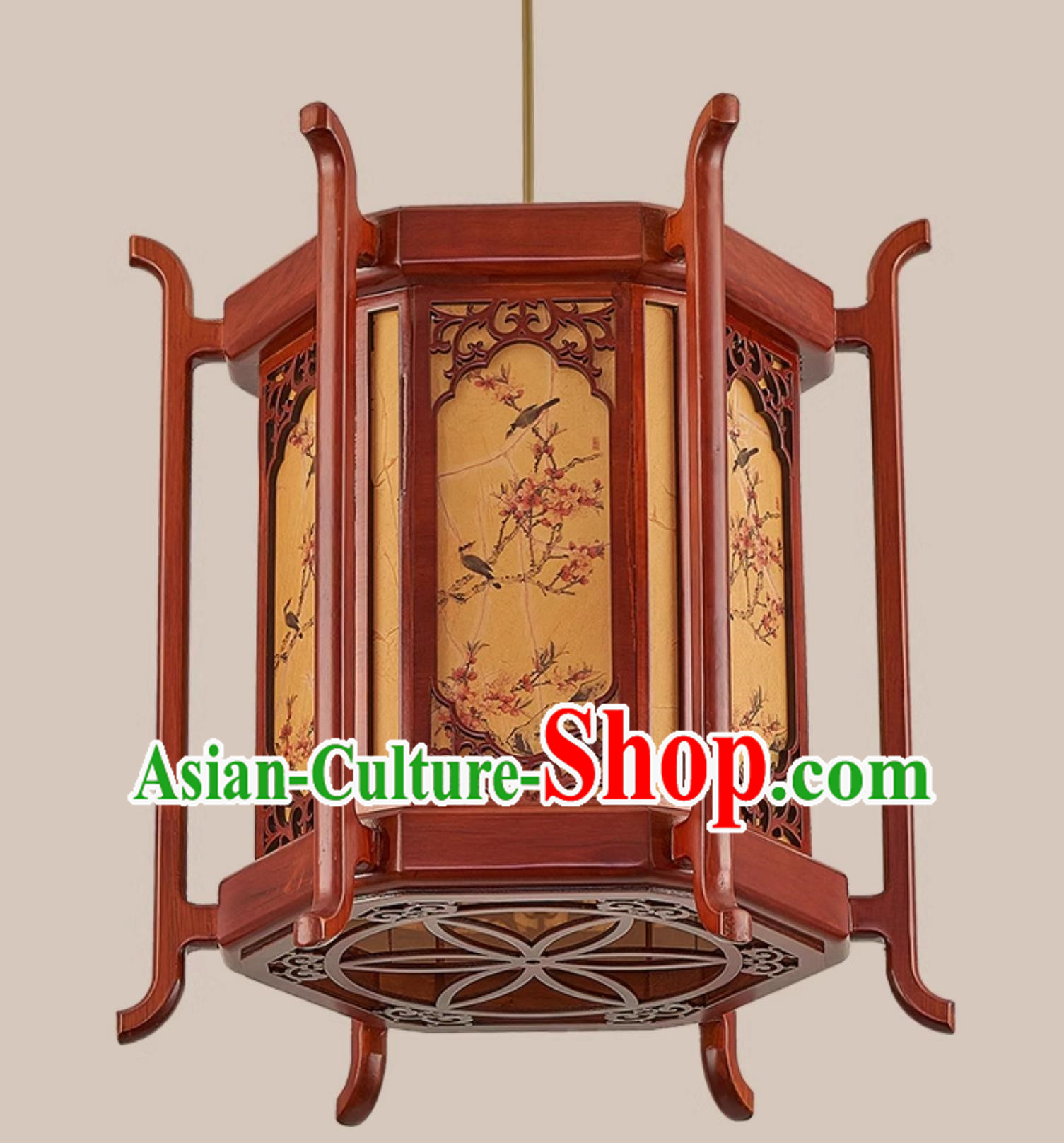 24 Inches Diameter Chinese Antique Chandelier Classical Lantern Solid Wood Lamp