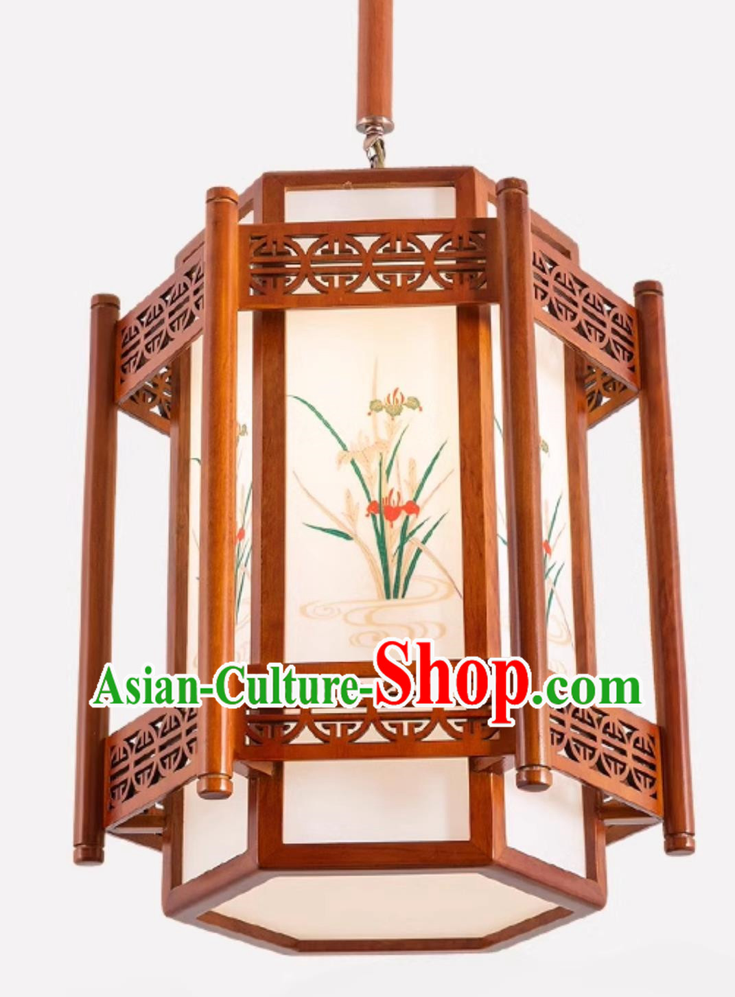 18 Inches High School Style Chandelier Antique Lantern Solid Wood Aisle Light