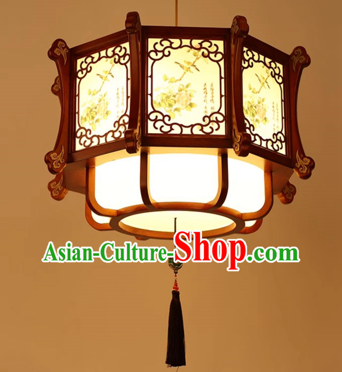 24 Inches High School Style Lantern Chandelier Solid Wood Teahouse Hot Pot Restaurant Ancient Building Restaurant Lamp Classical Palace Lamp Chinese Style