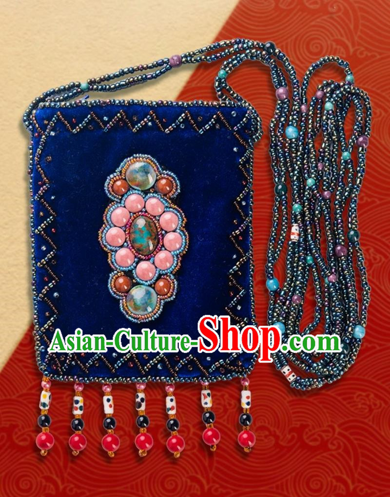 Mongolian Ethnic Style Jewelry Retro Bags Women Gemstone Bags Children Tibetan Clothing Accessories