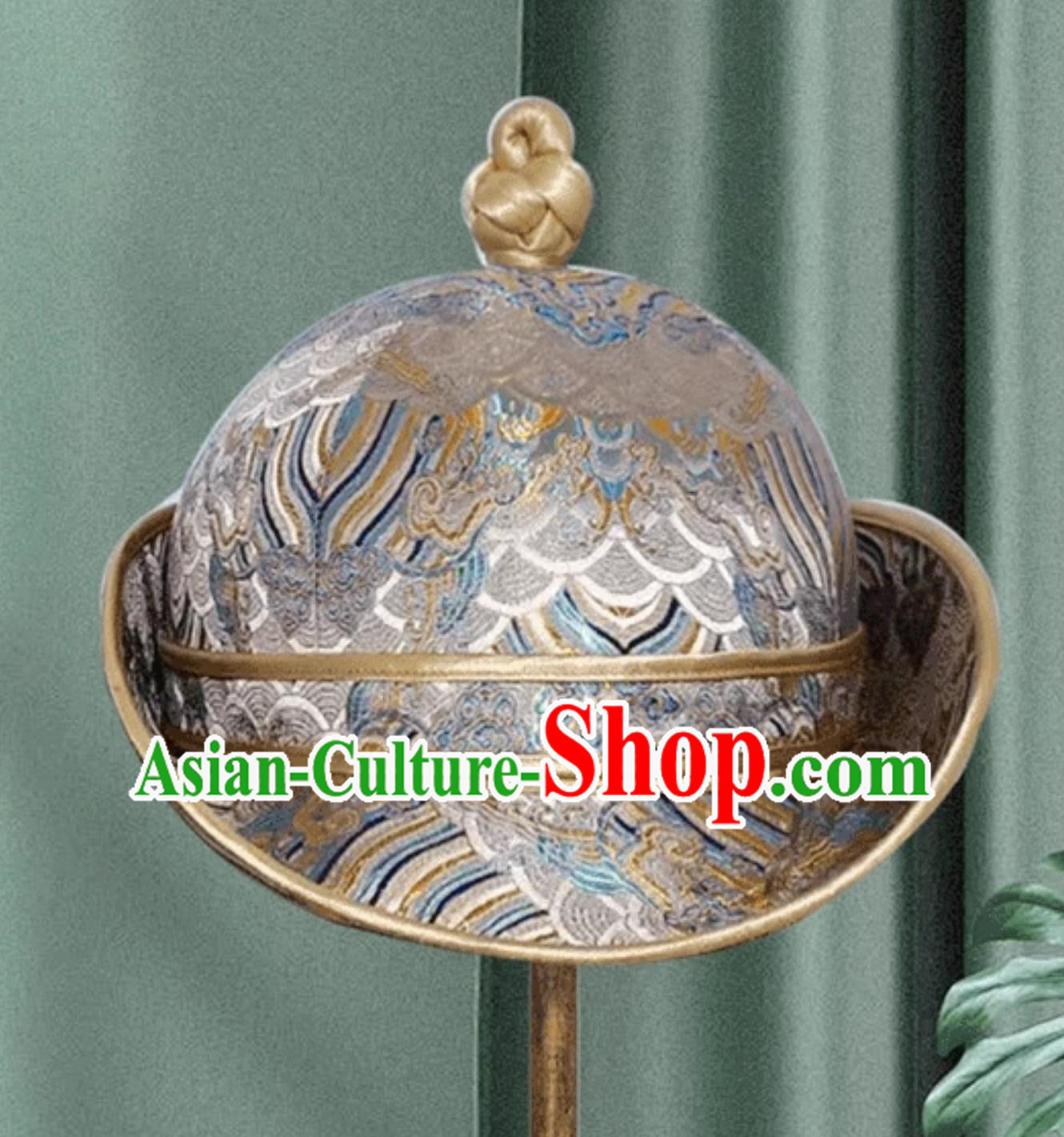 Champagne Gold Men Adult Mongolian Hat Daily Hat Headwear