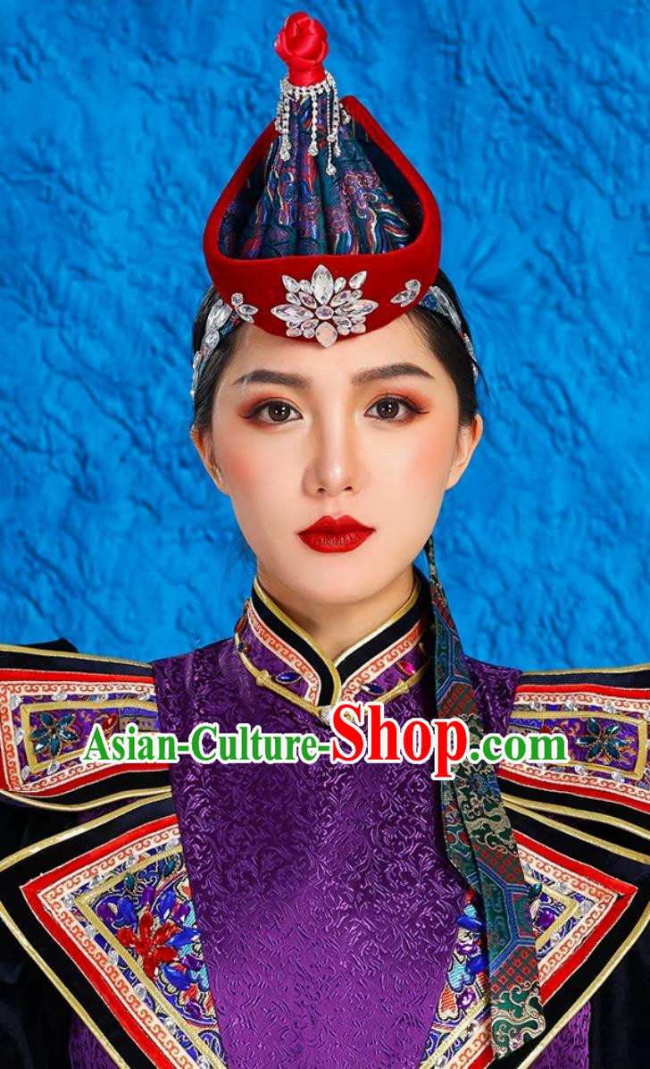 Ethnic Style Ancient Crown Mongolian Exotic Hat Hair Accessories Bride Dance Performance