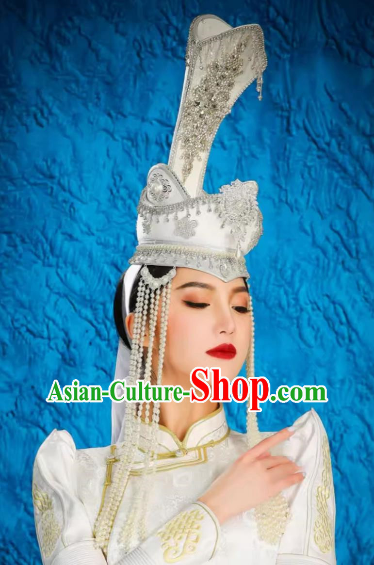 Mongolian Hat Female Wedding Bridal Headwear Catwalk Performance Stage Performance Hair Accessories Exotic Forehead Accessories Hair Crown