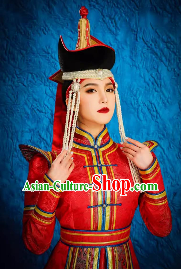 Female Ethnic Minority Dance Costumes Mongolian And Tibetan Dance Stage Costumes Photography Photo Headdress Wedding Bride