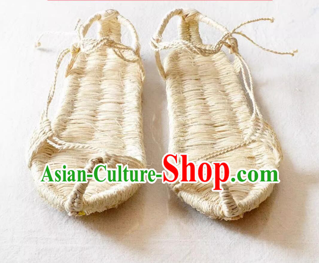 Top Handmade Monk Shoes Traditional Straw Shoes