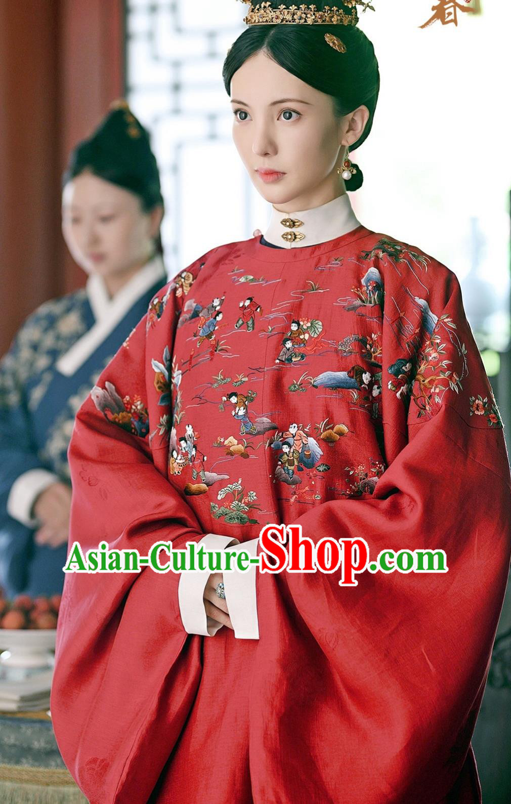 Ancient China Ming Dynasty Noble Woman Red Garments Costumes TV Series Song of Youth Young Mistress Xu Feng Qiao Costumes Complete Set