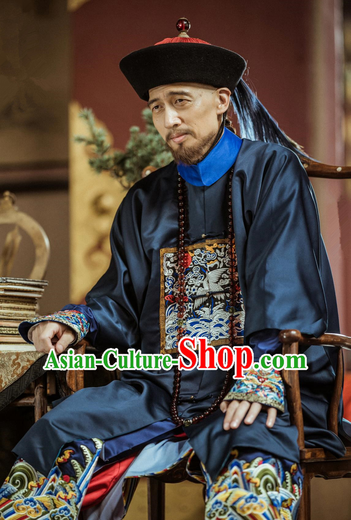 China Ancient Qing Dynasty Official Clothing Historical Drama The Long River Prime Minister Nalan Mingju Garment Costumes