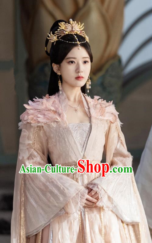 2024 Xian Xia TV Series The Last Immortal Goddess Feng Yin Costumes Chinese Ancient Princess Pink Dress Clothing