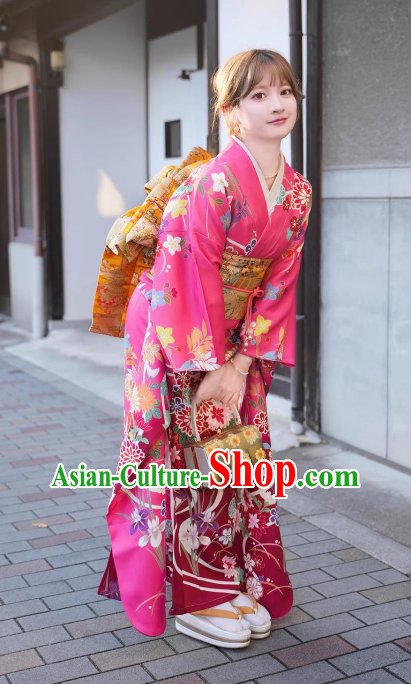 Japanese Traditional Kimono Ceremony Formal Dress Large Shocksleeves Costume