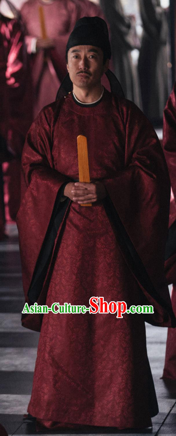China Ancient Minister Garment Costumes TV Drama The Legend of Zhuohua Official Robe
