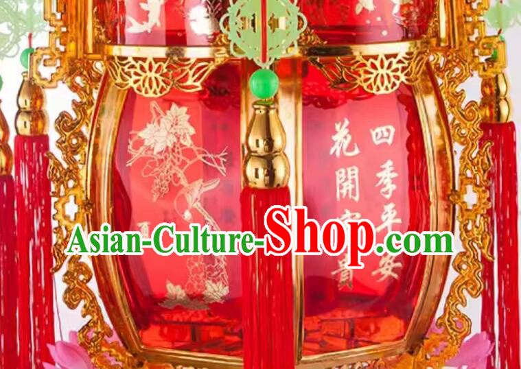 Chinese Rotating Lamp Traditional New Year Lantern Handmade Palace Lantern