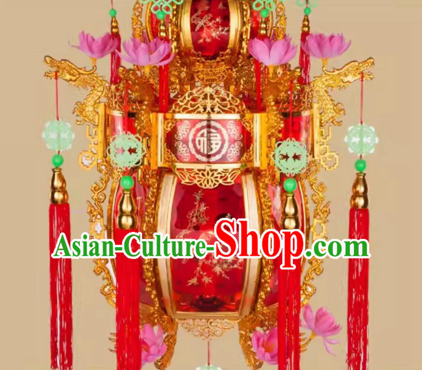 Chinese Rotating Lamp Traditional New Year Lantern Handmade Palace Lantern