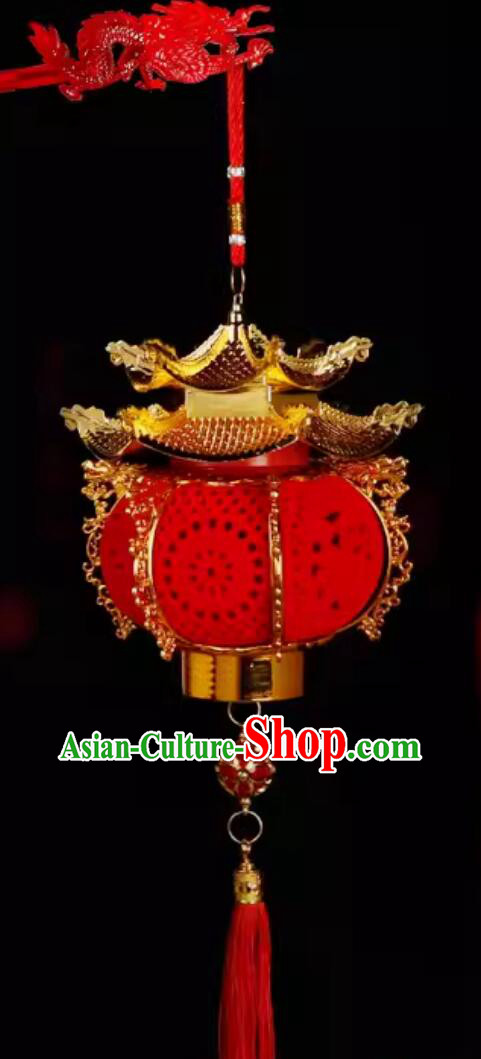 Children Portable Rotating Lamp Chinese Traditional New Year Lantern Musical Palace Lantern