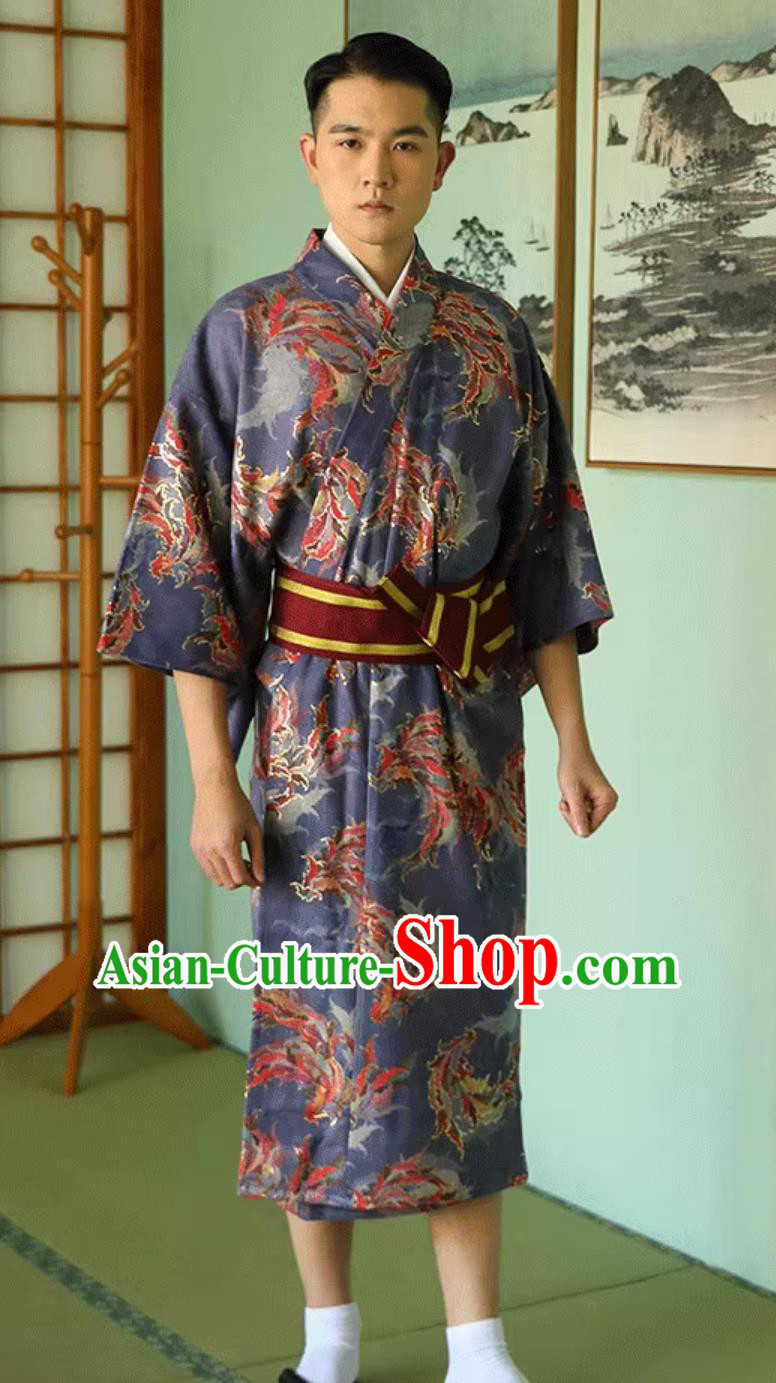 Japanese Kimono Male Samurai Kimono Traditional Japanese COS Suit