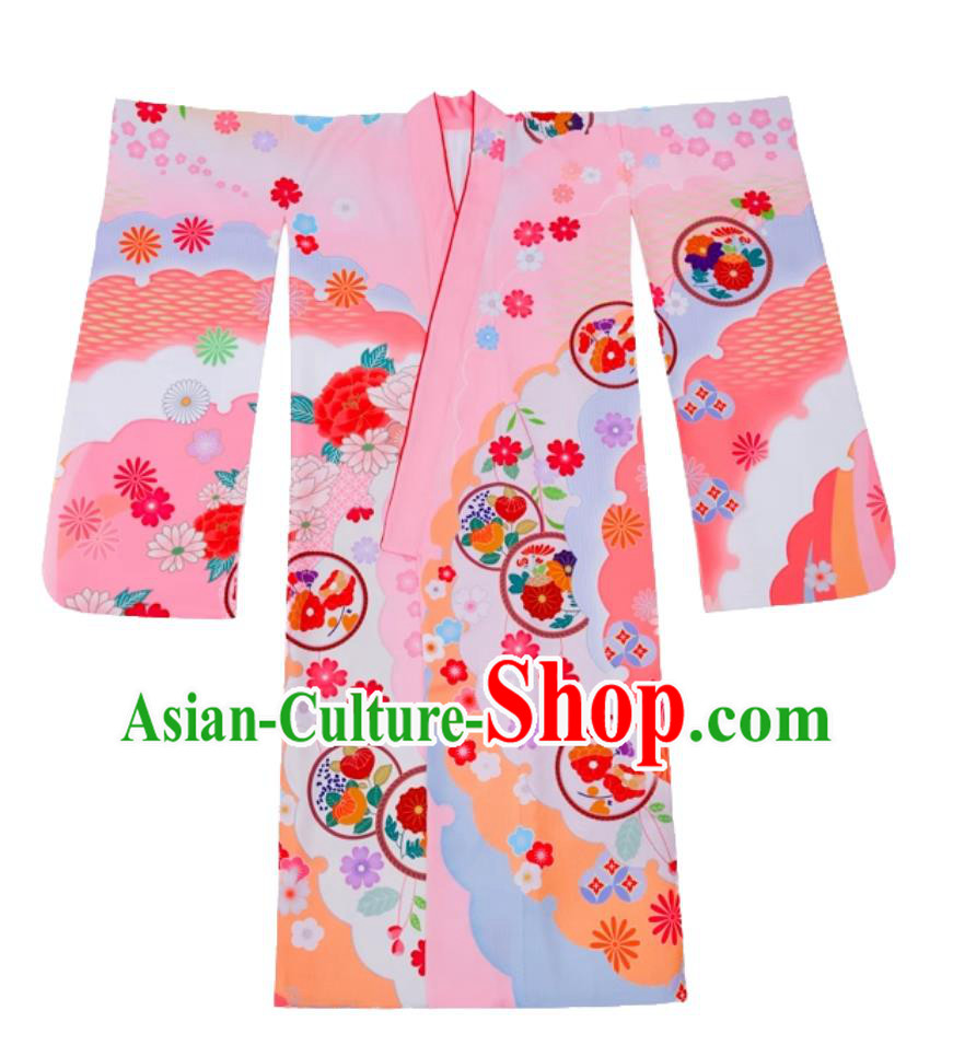 Japanese Furisode Kimono Traditional Festival Wedding Kimono For Women Formal Attire