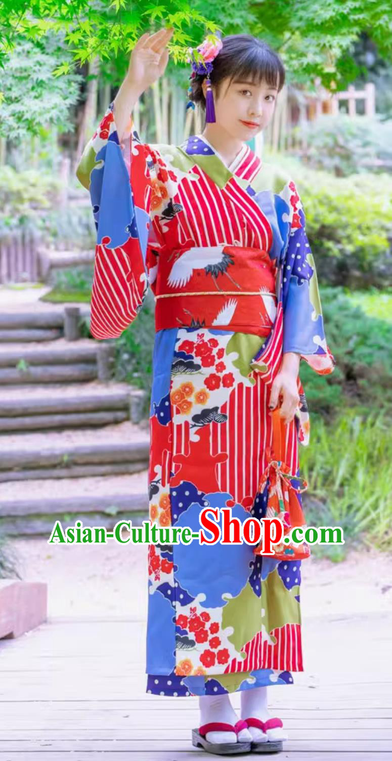 Japanese Kimono Women Formal Clothing Bathrobe