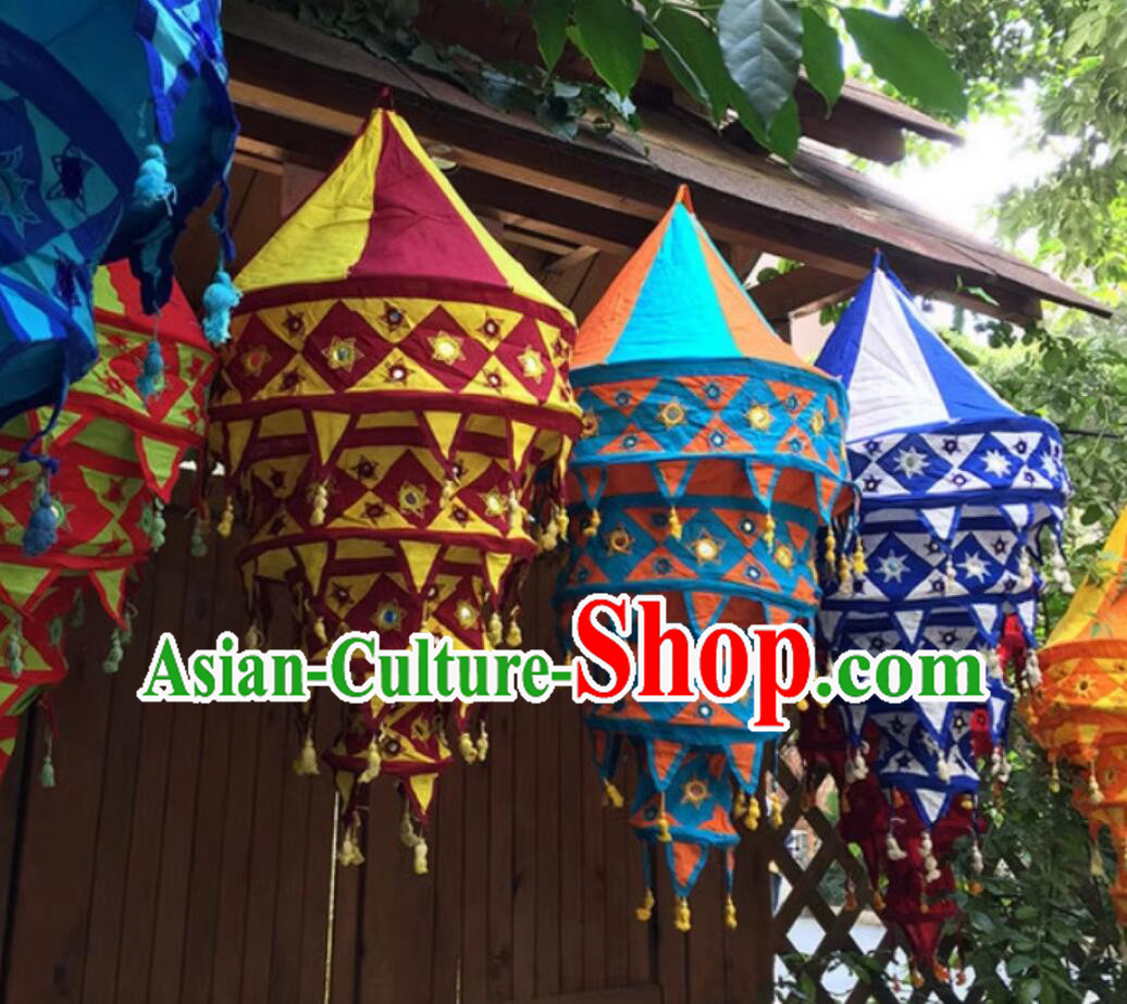 Top Handmade Traditional Lantern Tibetan Laba Cloth Lamp Nepal Light