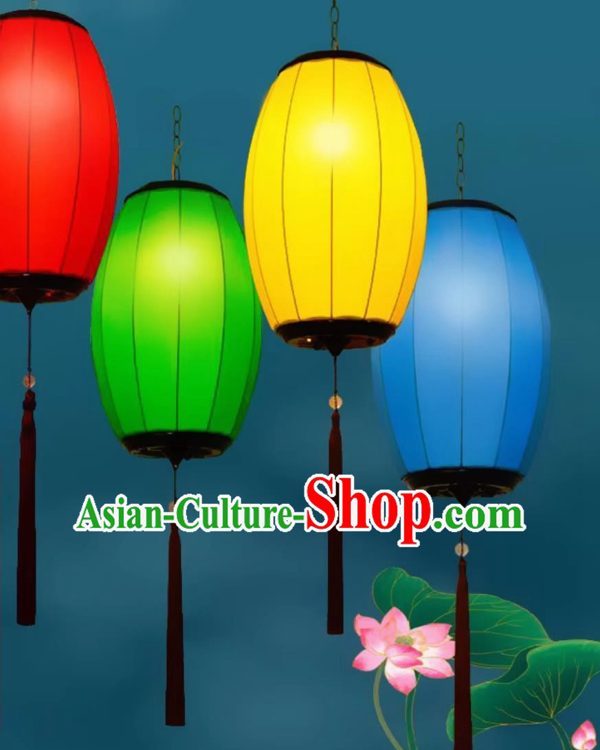 Hand Painted Palace Lantern Traditional Waist Drum Chinese Classical Lantern