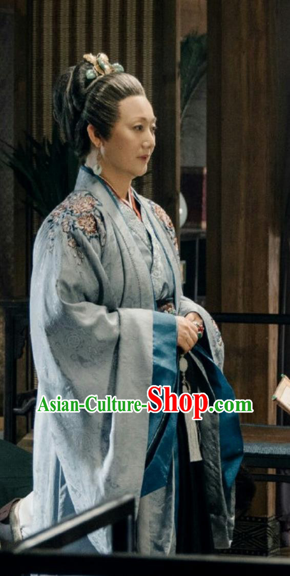 Chinese Ancient Matriarch Hanfu Dress TV Series Jun Jiu Ling Dowager Countess Fang Clothing