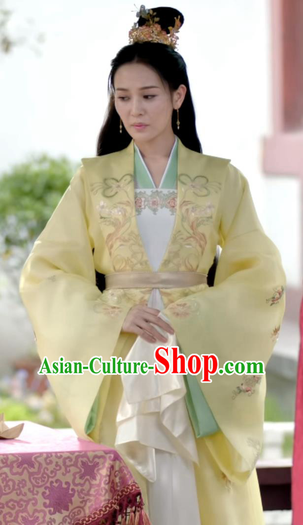 TV Series Jun Jiu Ling Princess Chu Jiu Li Yellow Dresses Chinese Ancient Noble Woman Costumes