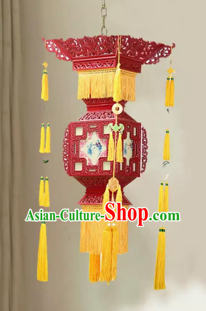 106cm Solid Wood Palace Lantern Ancient Chinese Style Ming And Qing Dynasty Floor Lamp Dunhuang Mural Temple Palace Lantern