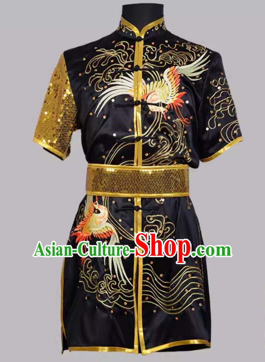 Martial Arts Uniforms New Embroidered Crane Colorful Adult Children Men And Women Competition Performance Uniforms Team Practice Uniforms