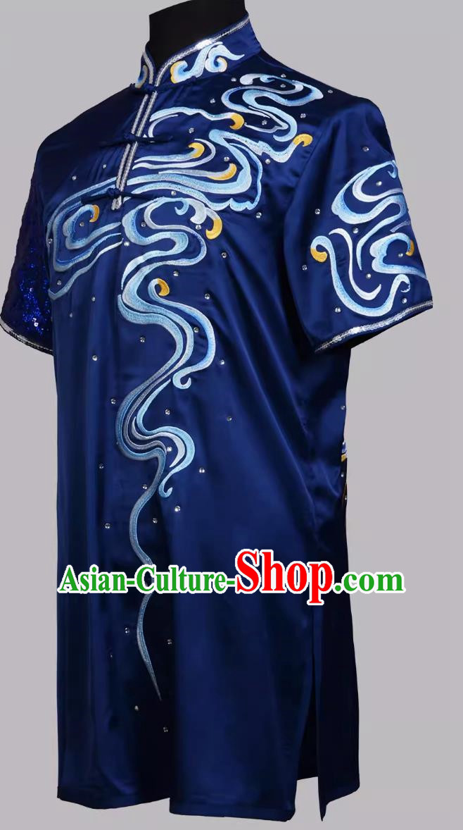Embroidered Fish Jumping Bright Diamond Clothes Changquan Training Clothes Competition Performance Clothes