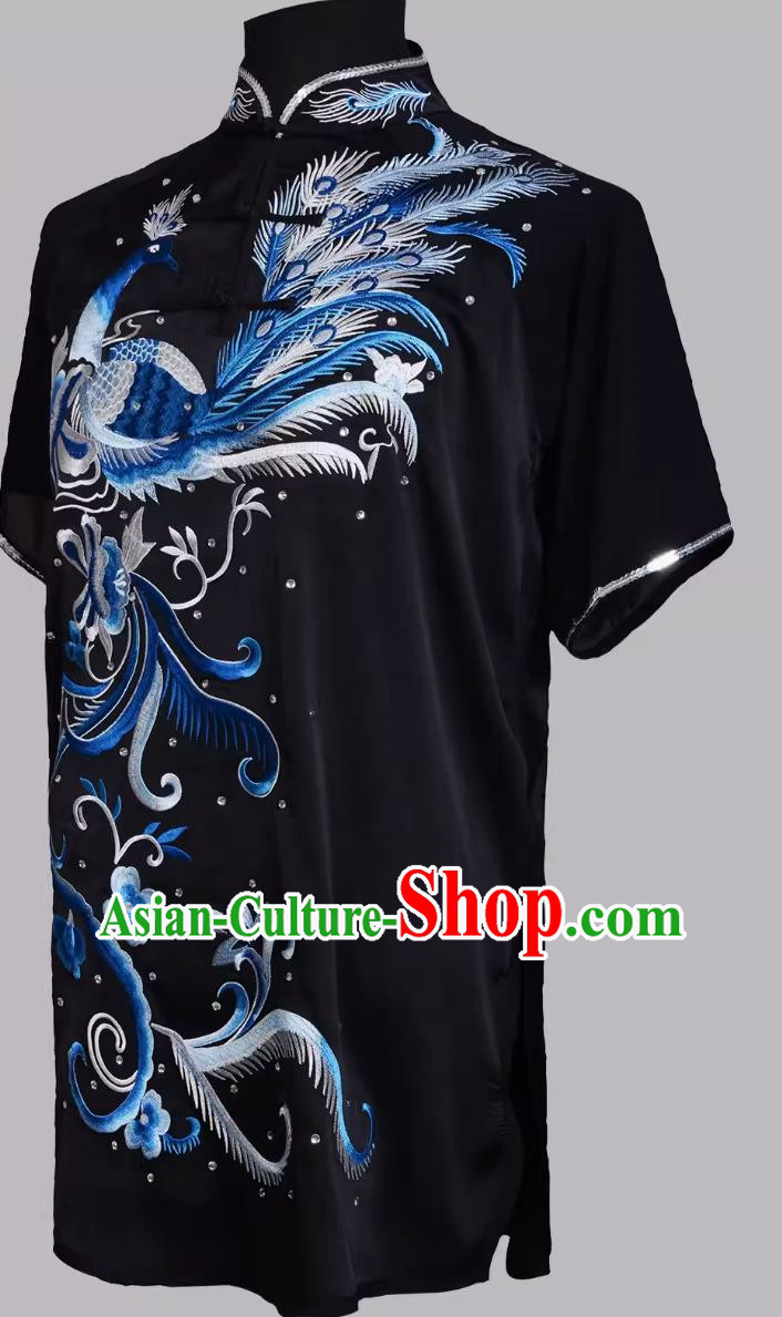 Embroidered Peacock Colored Uniforms Practice Uniforms Changquan Competition Uniforms Performance Uniforms Martial Arts Training Uniforms