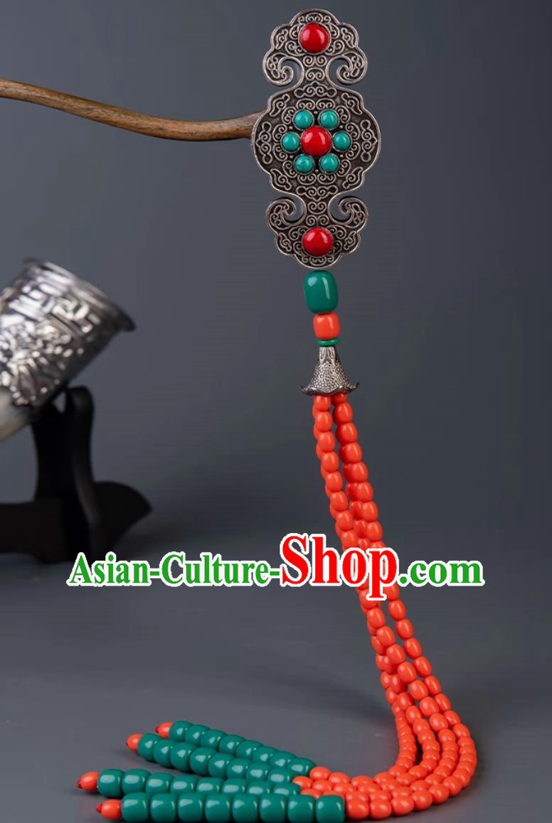 Ethnic Mongolian Necklaces Jewelry Exotic Clothing Hangings Handmade Creative Beads Clothing And Accessories