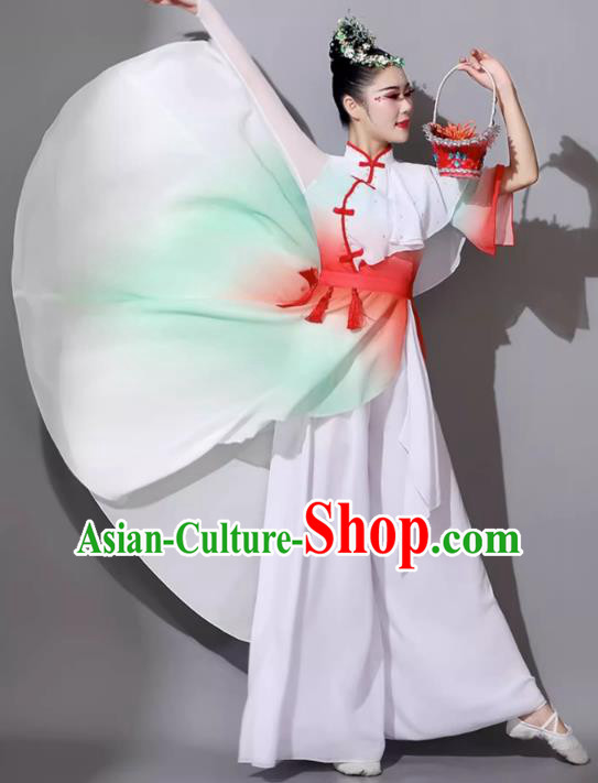 Classical Dance Performance Outfit Women Graceful Solo Dance Costume Chinese Fan Dance Clothing