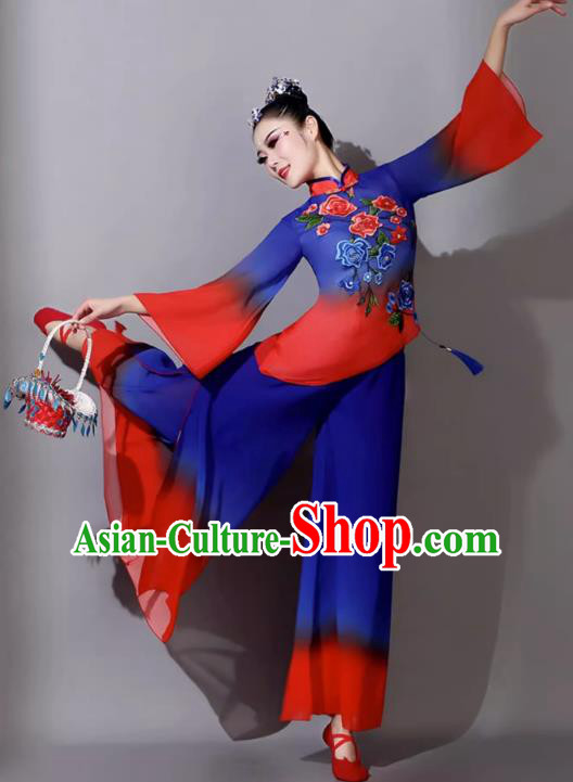 Yangko Costume Classical Dance Clothing Performance Costume Female Fan Dance Outfit