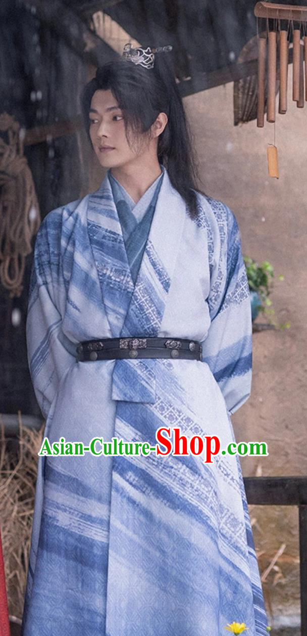TV Series Wonderland of Love Prince Li Yi Blue Outfit Chinese Ancient Young Hero Costumes China Ancient Clothing