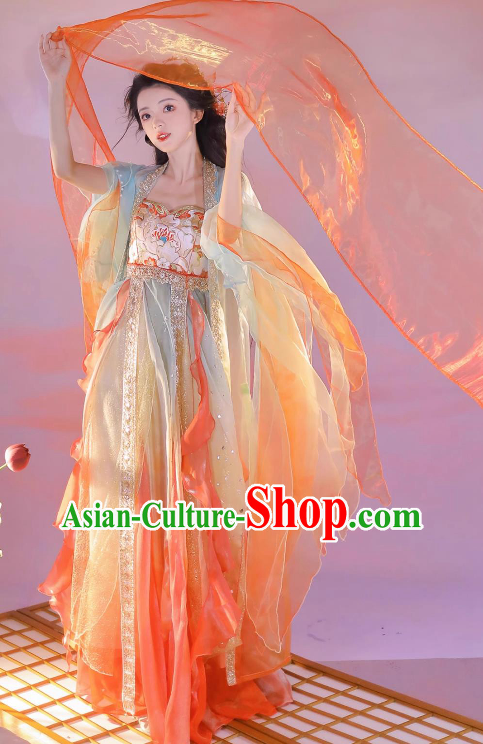Online Shop Hanfu Chinese Tang Dynasty Princess Carp Dresses Ancient Goddess Embroidered Garment Costumes