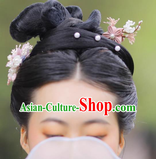 Handmade Plum Blossom Hairpin China Hanfu Hair Jewelry Ancient Ming Dynasty Princess Headpiece