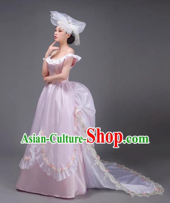 European Court Costume Royal Aristocrats Medieval Retro Princesses Taildress Runway Show Clothing