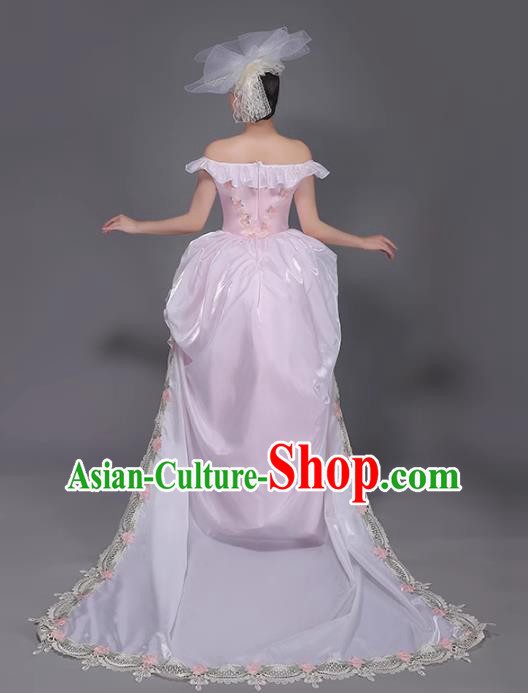 European Court Costume Royal Aristocrats Medieval Retro Princesses Taildress Runway Show Clothing