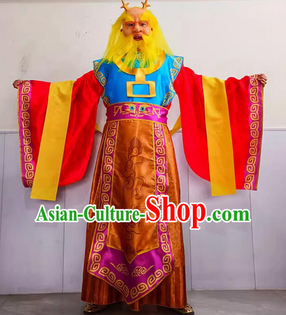 China Drama Journey to the West Dragon King of the South Sea Ao Qin Costumes Halloween Cosplay Clothing