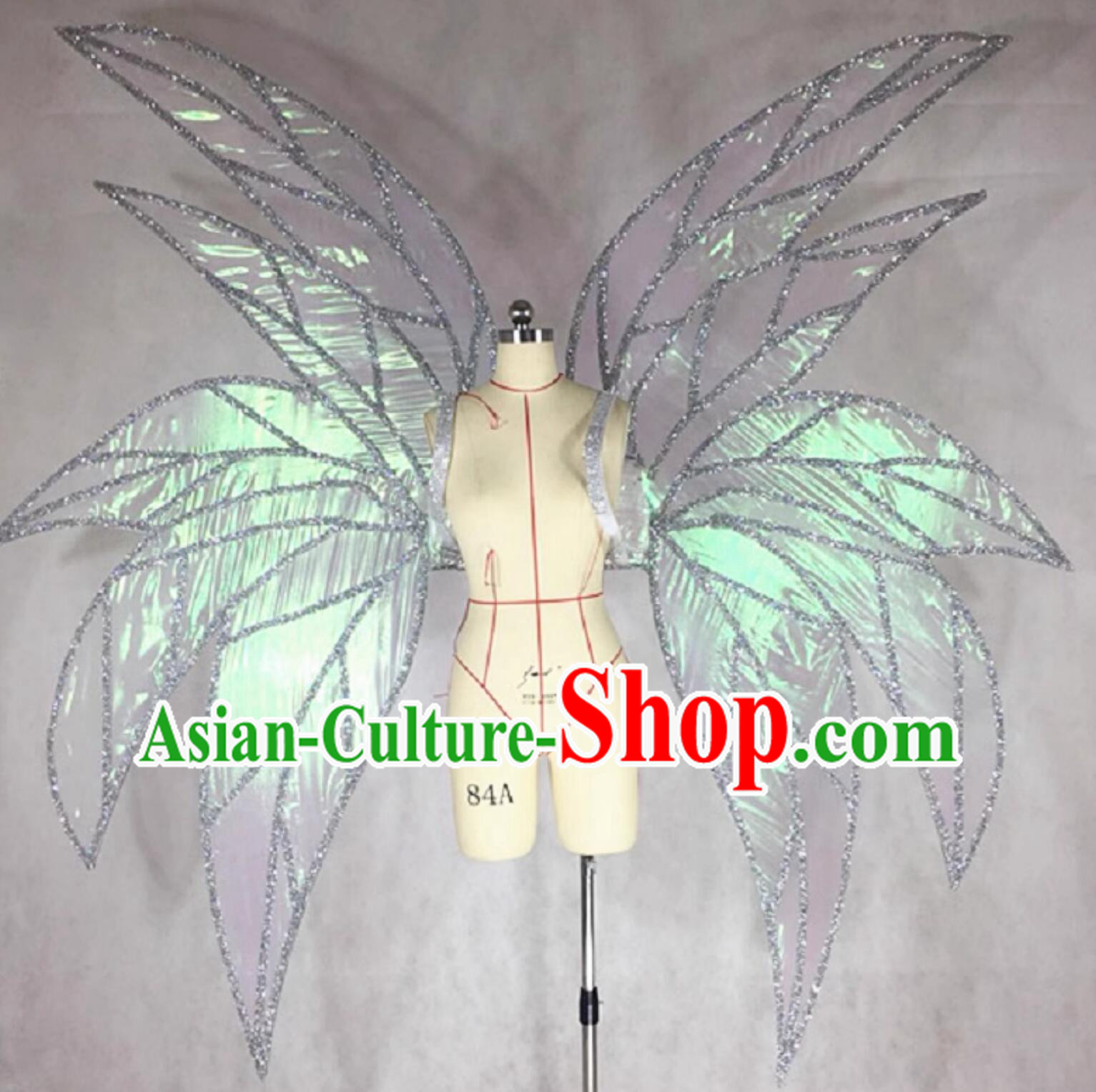 Handmade Glittery Leaves Prop Top Stage Show Angel Wings Deluxe Model Show Wings