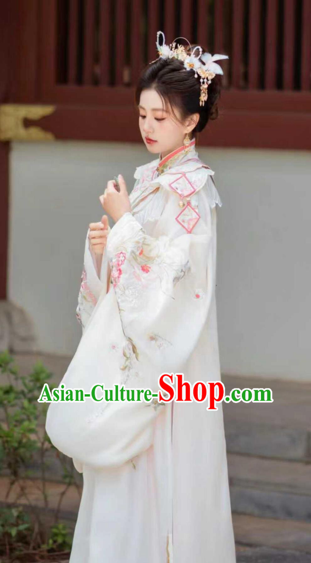 Traditional Hanfu Noble Woman Clothing Ancient Chinese Ming Dynasty Imperial Concubine Costumes White Dress Online Buy