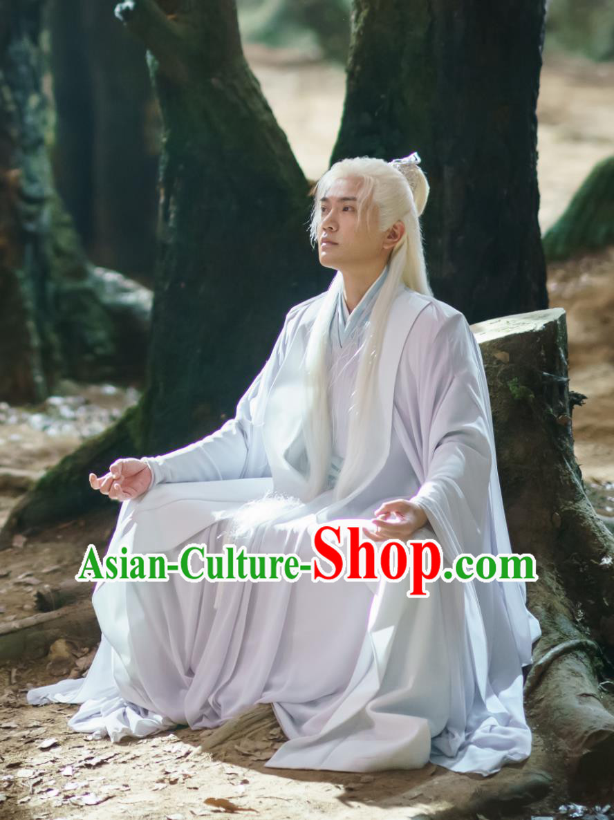 Ancient Chinese Martial Arts Master Clothing China TV Series Back From The Brink the Leader of the Chenxing Mountain Sect Replica Costume