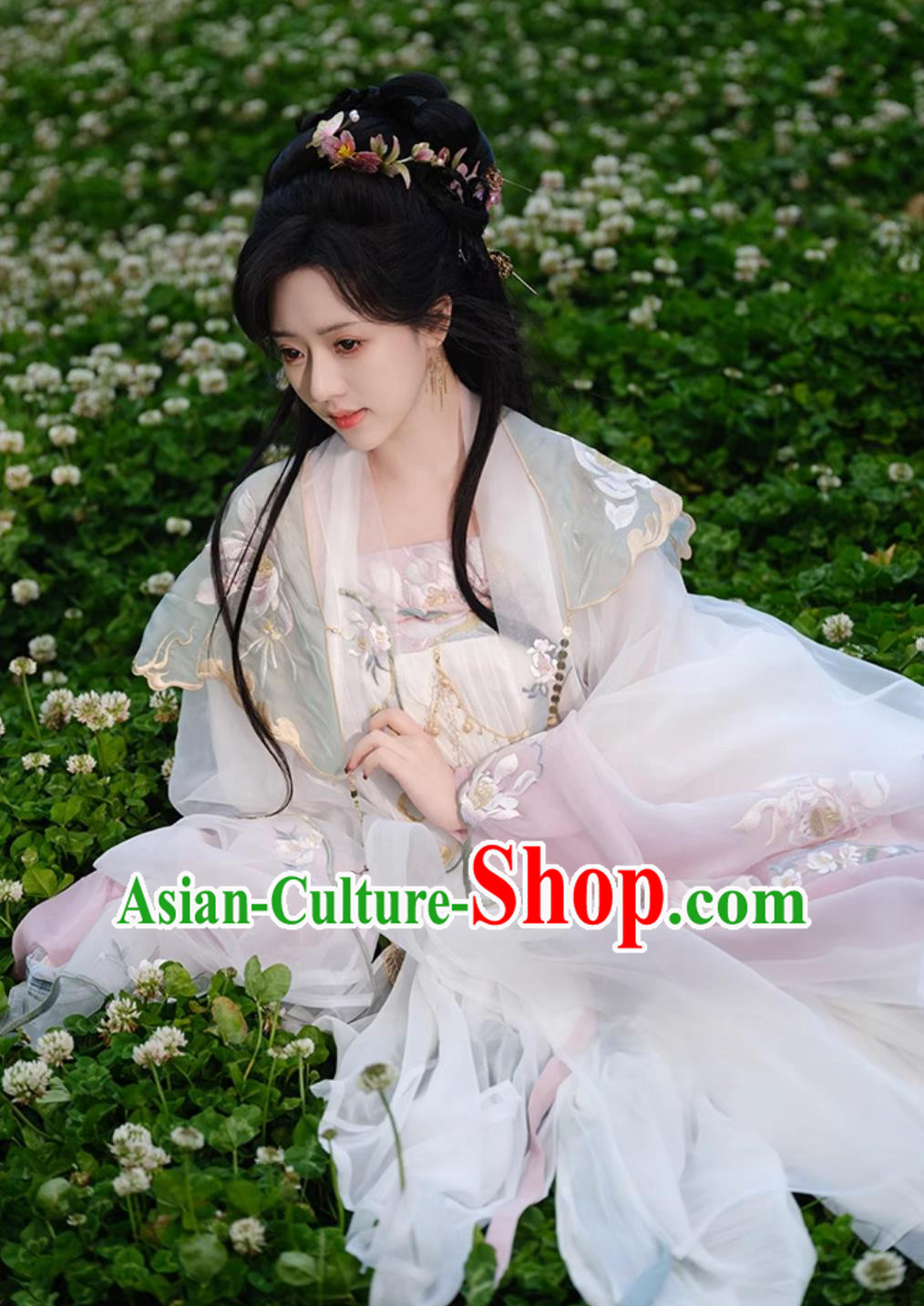 China Flower Fairy Clothing Ancient Chinese Female Costume Traditional Tang Dynasty Princess Hanfu