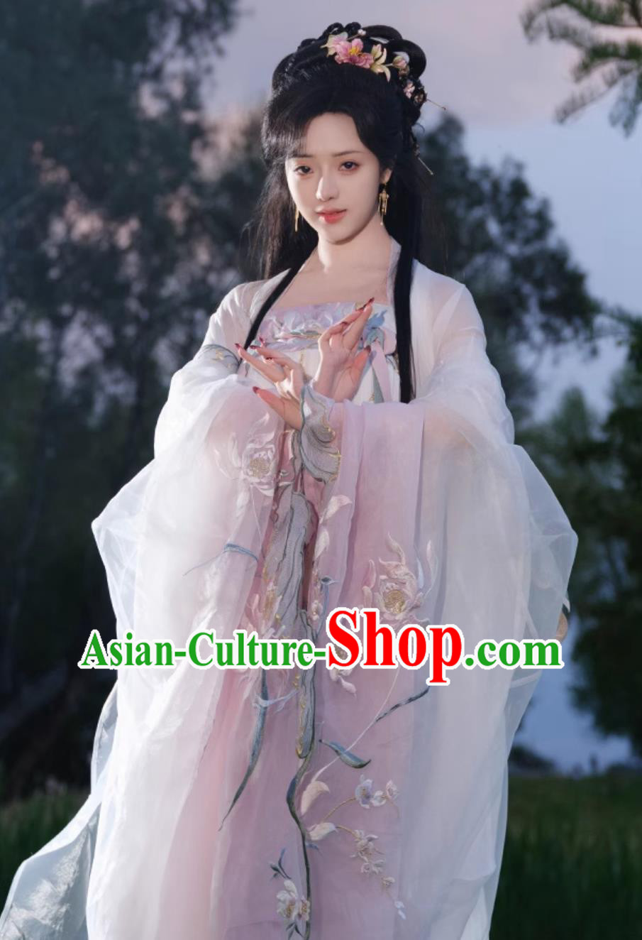 China Flower Fairy Clothing Ancient Chinese Female Costume Traditional Tang Dynasty Princess Hanfu