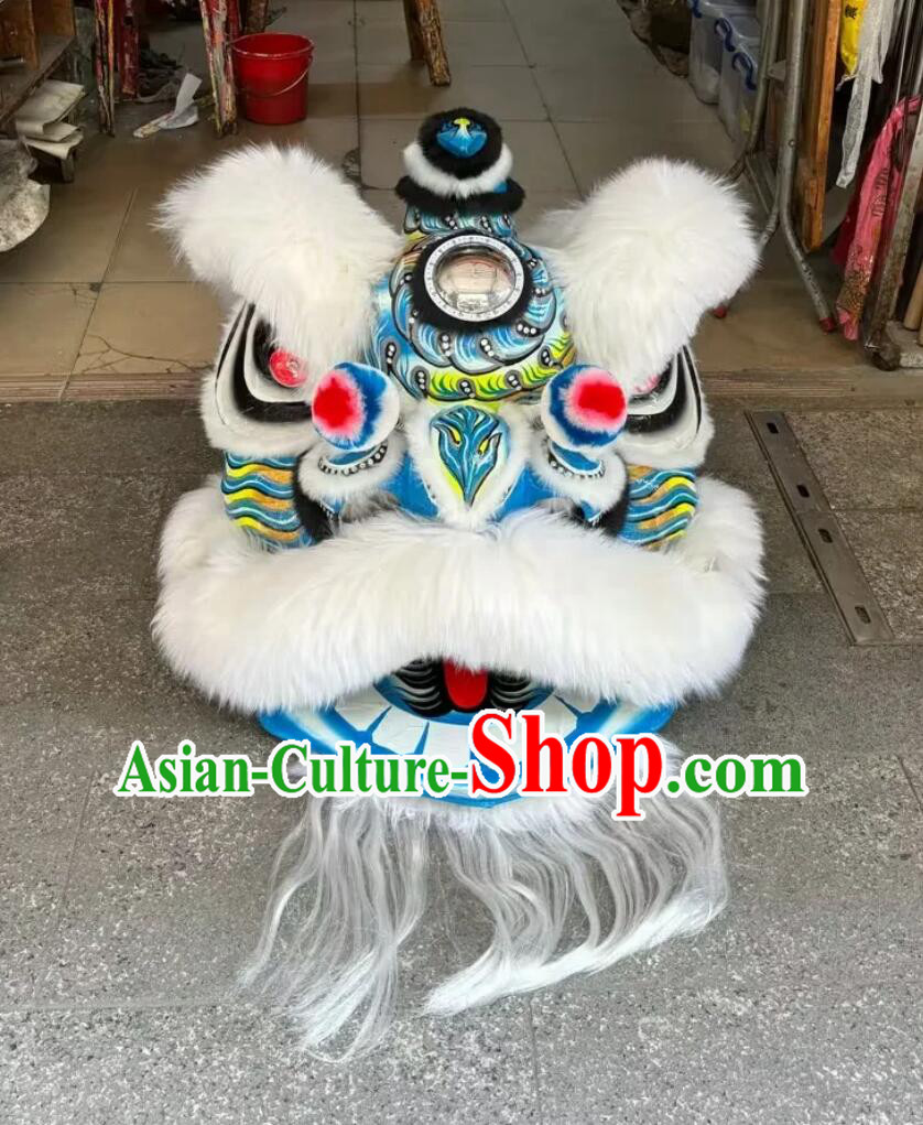 Traditional Handmade White Wool Lion Costume Chinese Lion Dance Equipment China Dancing Lion Online Buy
