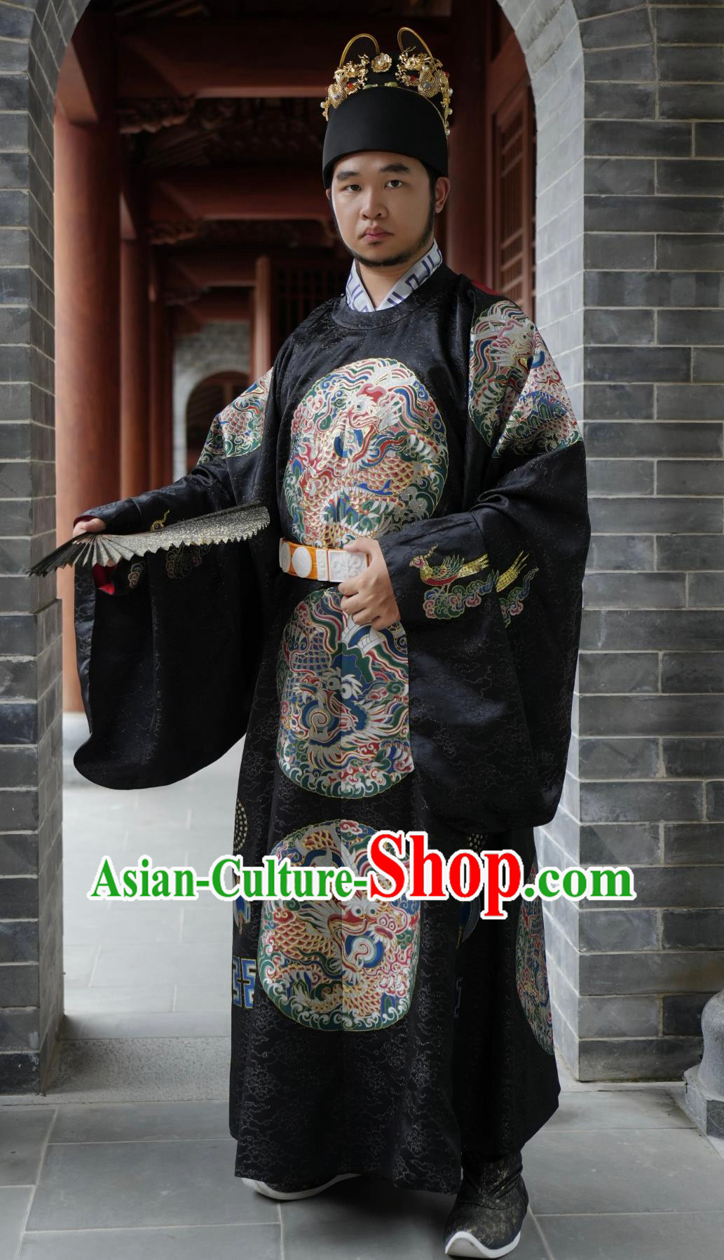 Hanfu Online Shop Traditional Ming Dynasty Black Imperial Robe  Ancient Chinese Emperor Costume
