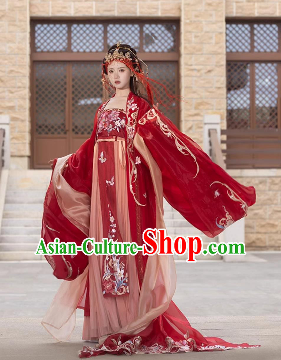 Ancient Chinese Princess Clothing Ancient Wedding Costume Online Buy Traditional Hanfu Bride Red Dresses
