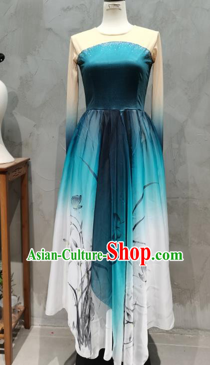 Chinese Classical Dance Costume For Women Valley Orchids Dance Clothing Stage Solo Dress