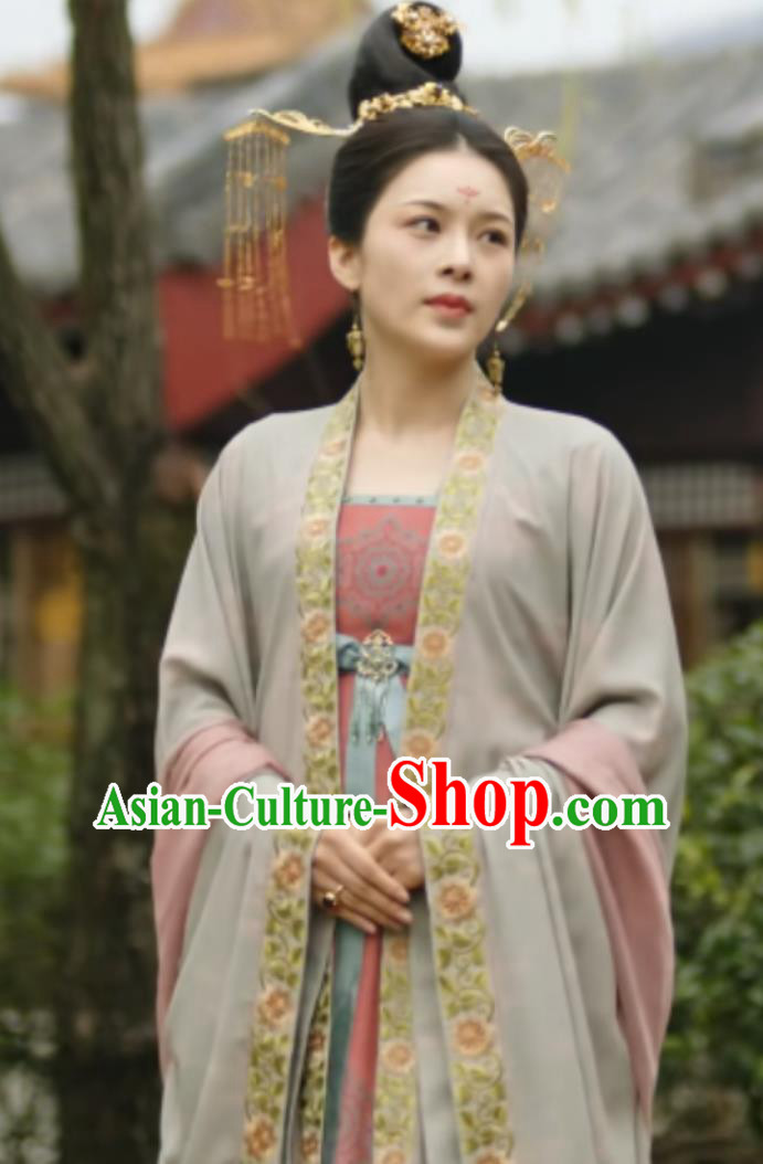 TV Series The Promise of Chang An He Lan Ming Yu Dress Ancient China Empress Hanfu Chinese Traditional Tang Dynasty Court Woman Clothing