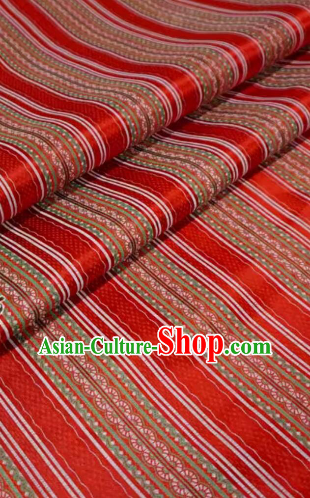 Top DIY Hanfu Cloth Material Chinese Classical Pattern Red Brocade Traditional Qipao Fabric