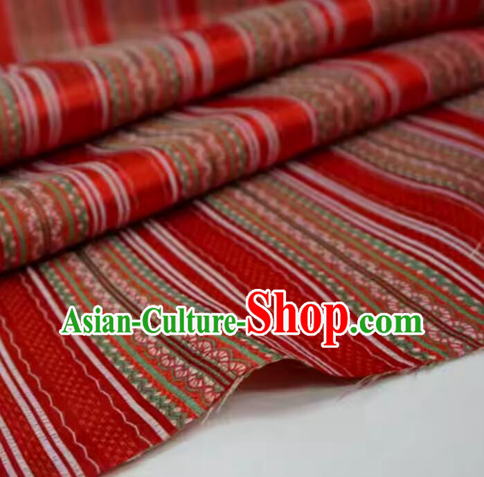 Top DIY Hanfu Cloth Material Chinese Classical Pattern Red Brocade Traditional Qipao Fabric